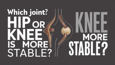 Which joint the Hip or the knee is more stable